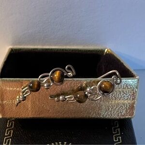 Pretty 1” Artisan Wire Beaded Ear Cuffs